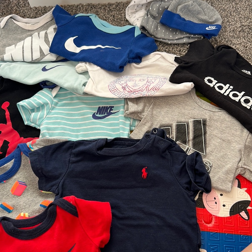 Baby boy bundle of polo Versace Nike Jordan and Disney